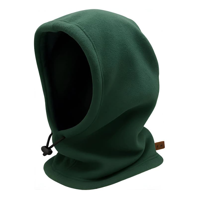 Pasamontañas Polar Térmico Ajustable Piuke | Moto, Ski y Urbano — Verde oscuro / Liso / Unico