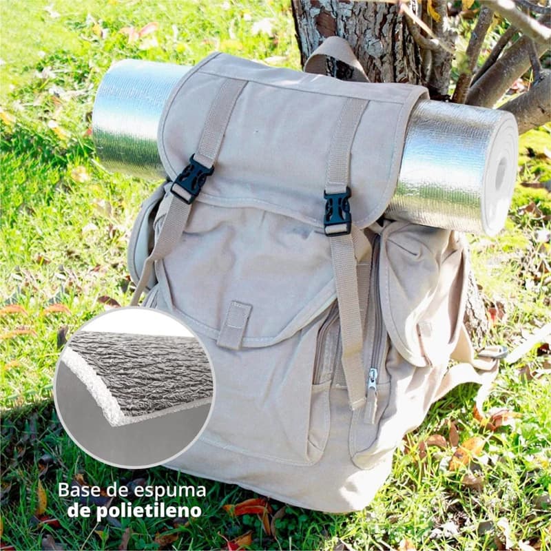 Aislante Térmico Camping Forest 180x50cm Espuma Aluminizada para Bolsa de Dormir