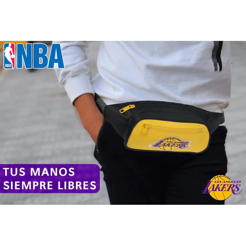 Riñonera NBA Original Deportiva y Urbana con Doble Bolsillo — Poliéster — Negro camuflado / Bulls