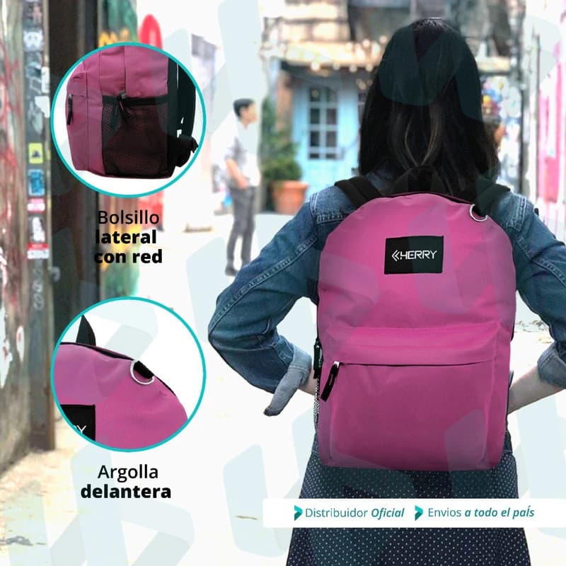 Mochila Urbana Deportiva Bagcherry 19L Poliéster Reforzada Hombre Mujer