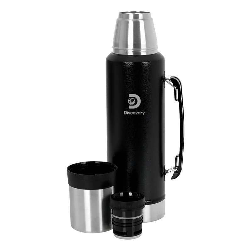 Termo Matero Discovery Adventure Acero Inoxidable 1.3 L – Calor por Horas — Negro
