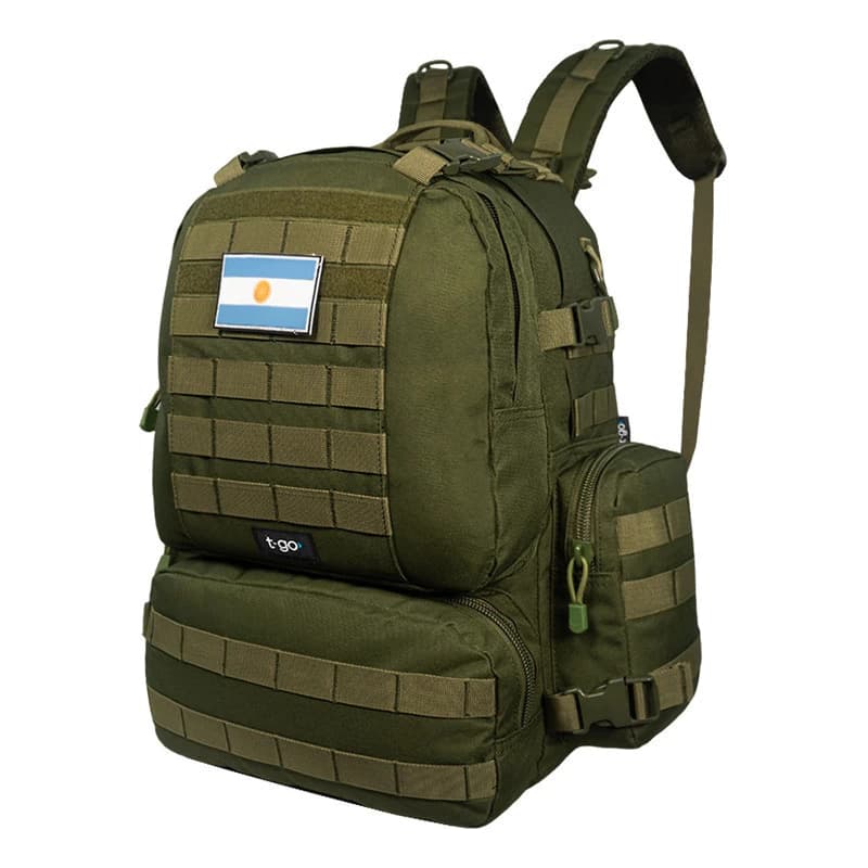 Mochila Táctica T-GO 30 L con Porta Notebook y Sistema MOLLE EB338 — Verde musgo / COLOR