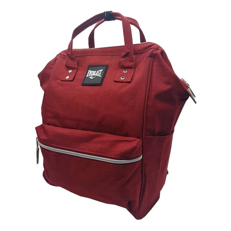Mochila Cartera Urbana Everlast Jaspeada Lona Reforzada 40x30x17 cm — Rojo / Nylon