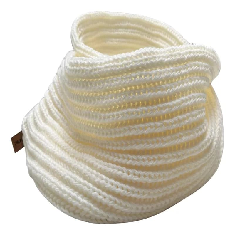 Cuello Infinito Bufanda Lana Gruesa Doble Vuelta Piuke — Abrigada y Cómoda — Crudo