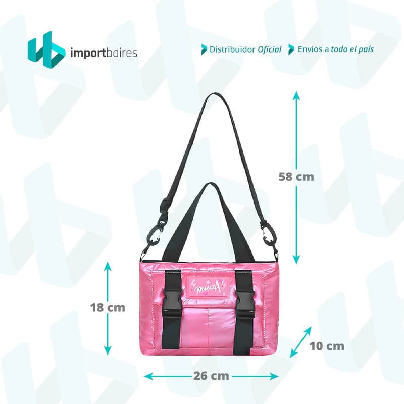 Carteras De Mujer Muaa Bandolera Símil Puffer Juvenil Teen