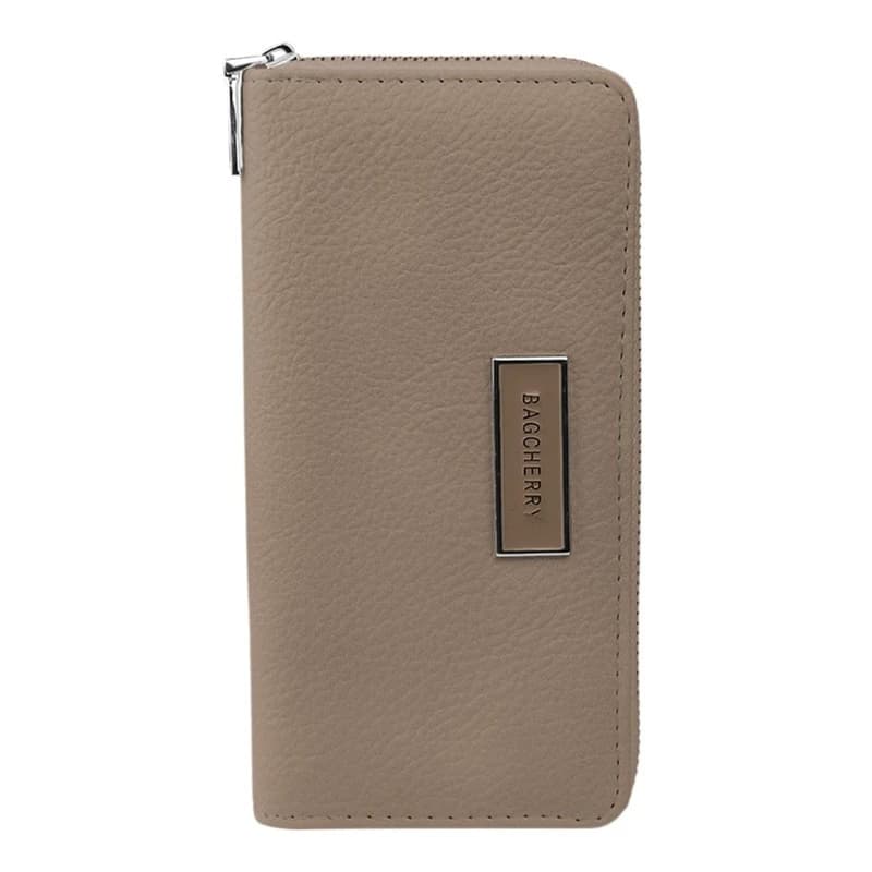 Billetera Monedero Mujer Bagcherry Eco Cuero con 8 Tarjeteros y Monedero — Beige Kilim / Liso