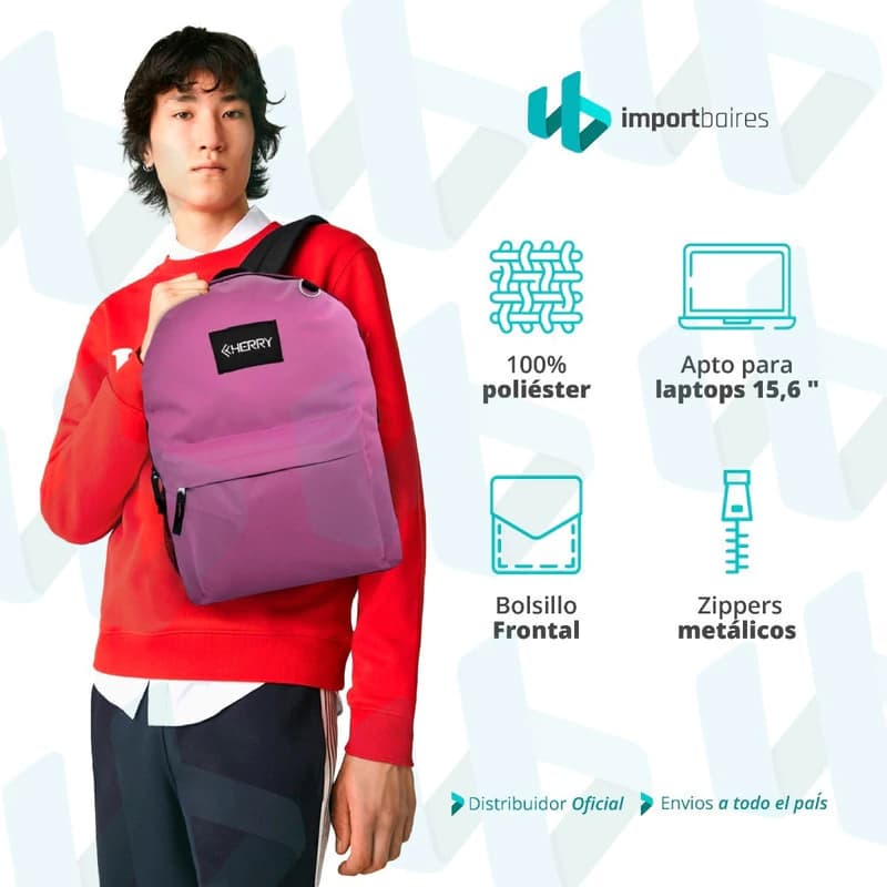 Mochila Urbana Deportiva Bagcherry 19L Poliéster Reforzada Hombre Mujer
