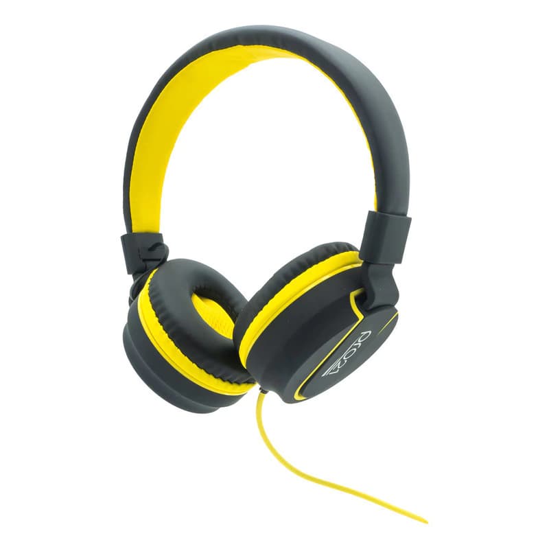 Auriculares Infantiles con Micrófono PRO21 — Para Tablet, Celular y PC — Negro con Amarillo