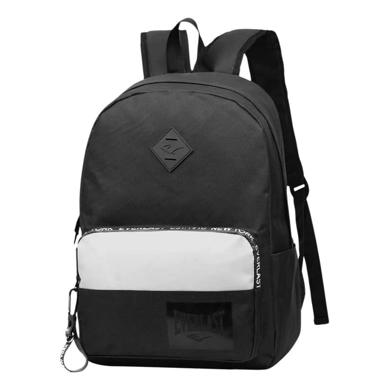 Mochila Everlast Urbana Porta Notebook 15,6" — 20 L, Nylon, 4 Bolsillos — Negro / Lisa