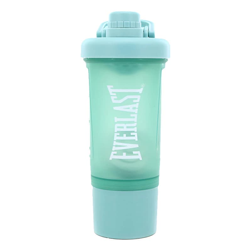 Shaker Deportivo Everlast 500 ml con Filtro Mezclador — Sin grumos, sin derrames — Aqua / Agua
