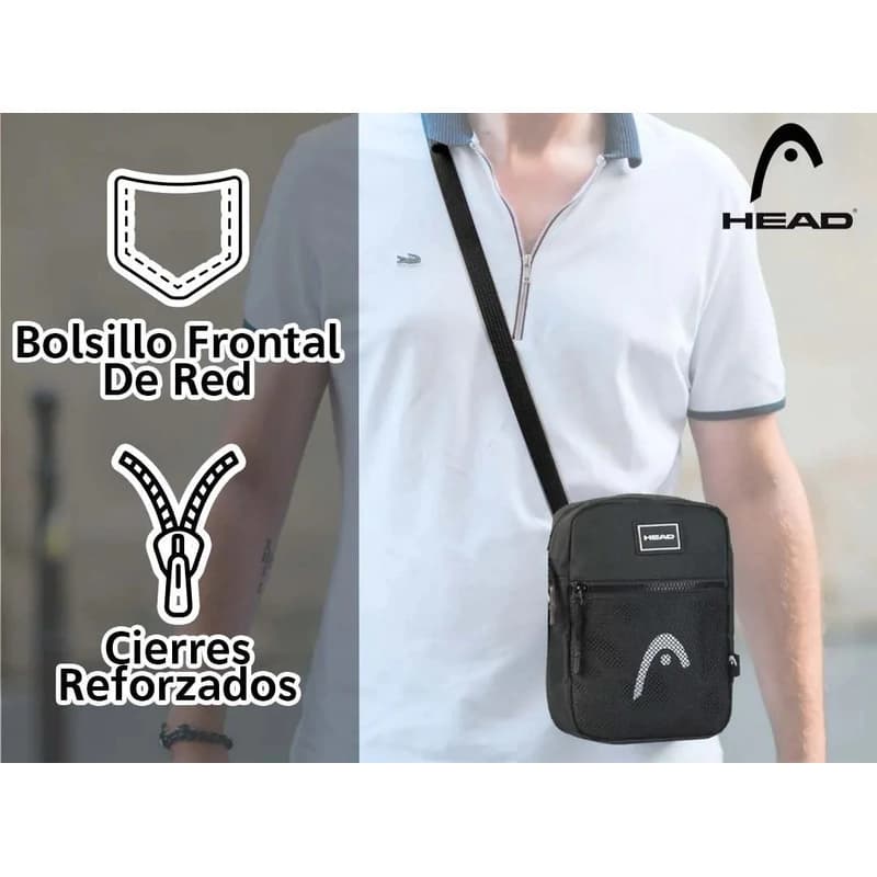 Morral Head unisex: libertad y estilo en tus viajes — Negro con red