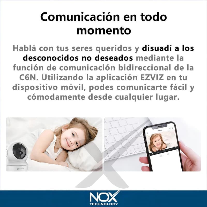 Kit 2 Cámaras de Seguridad Ezviz C6N 1080p WiFi Domo 360° con Visión Nocturna