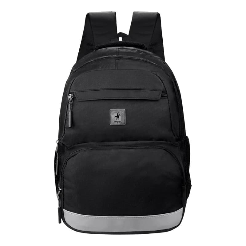 Mochila Porta Notebook 15.6" Wellington Polo Club Urbana Nylon 45cm 20L — Negro 15702 / Liso