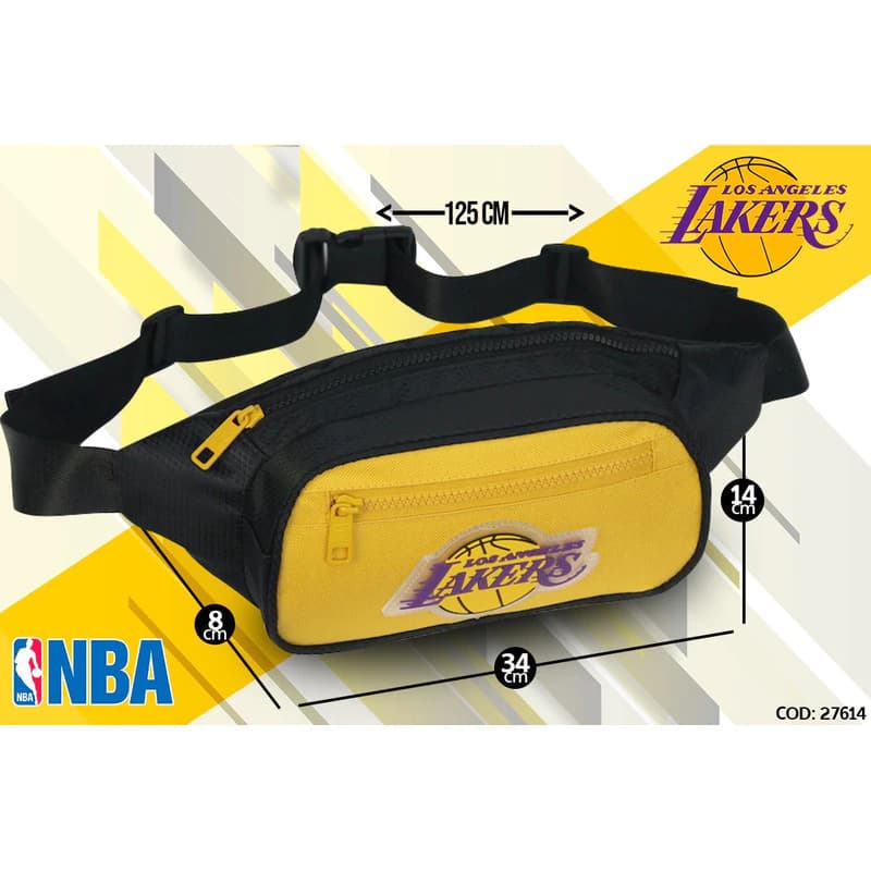 Riñonera NBA Original Unisex Doble Bolsillo Cruzada o Cintura