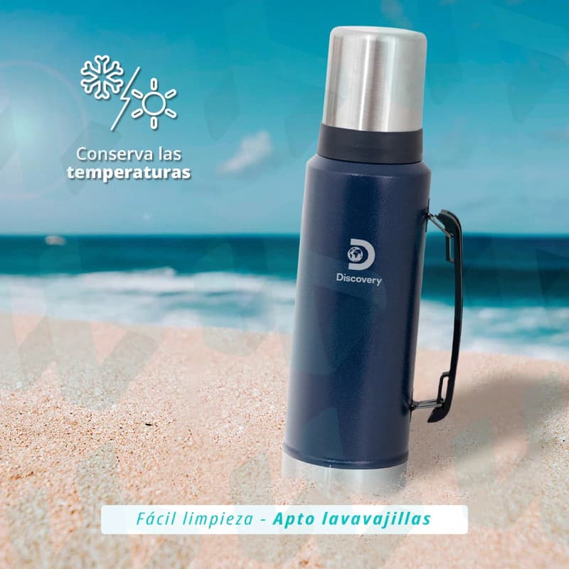 Termo Matero Discovery Adventure Acero Inoxidable 1.3 L – Calor por Horas — Verde