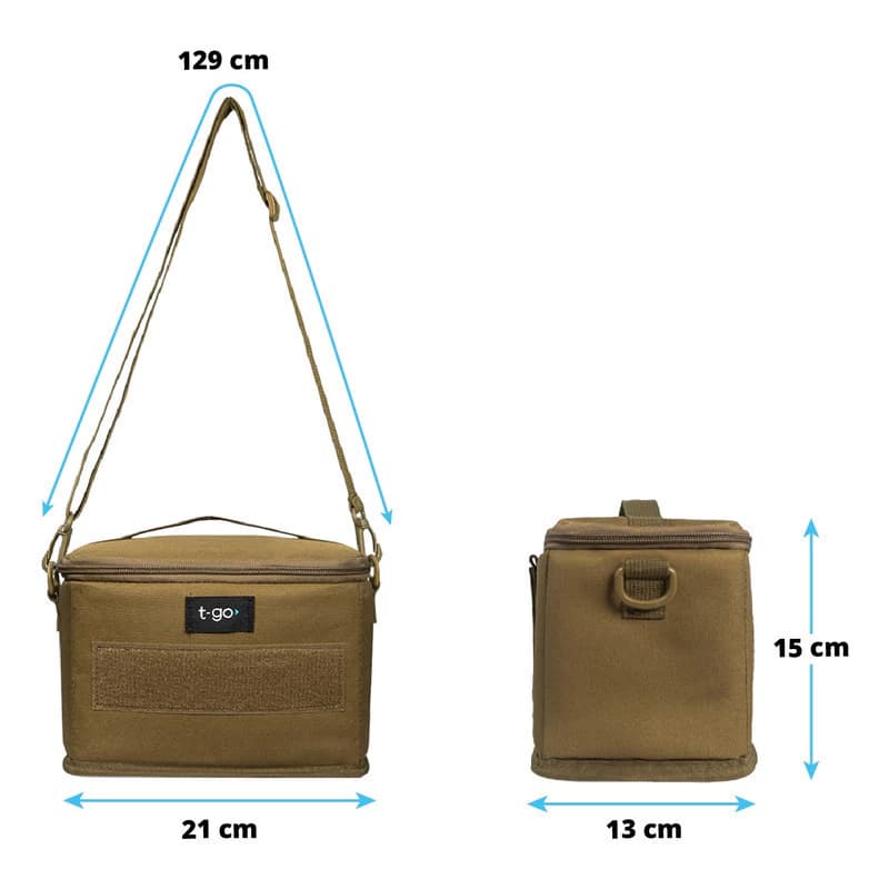 Lunchera Térmica Escolar | Camping | T-go — Camel / Liso