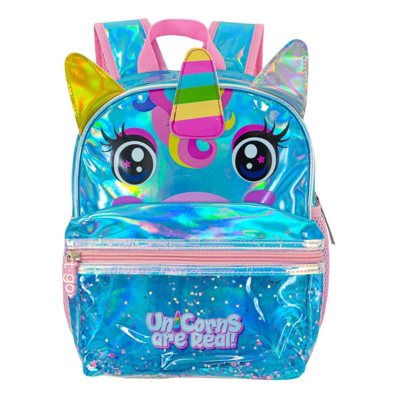 Mochila 7L Escolar Jardín | T-go — Celeste / Unicornio