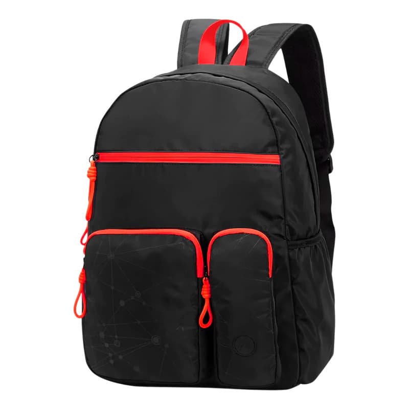 Mochila Urbana Head Porta Notebook 15,6" Reforzada con Air Mesh — Negro/Rojo / Lisa