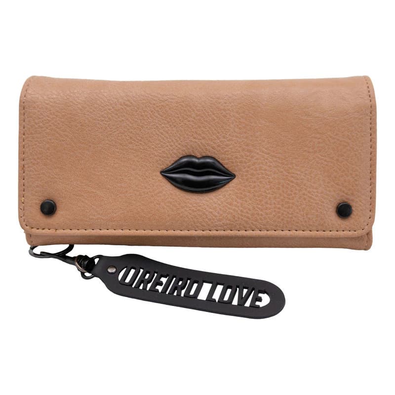 Billetera Fichero de Mujer Oreiro Love | Cuero Sintético con Monedero — Kaky 27890 / Texturado mate