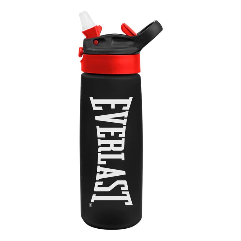 Botella Deportiva Everlast 800ml Pico Rebatible Libre de BPA — Negro 10924