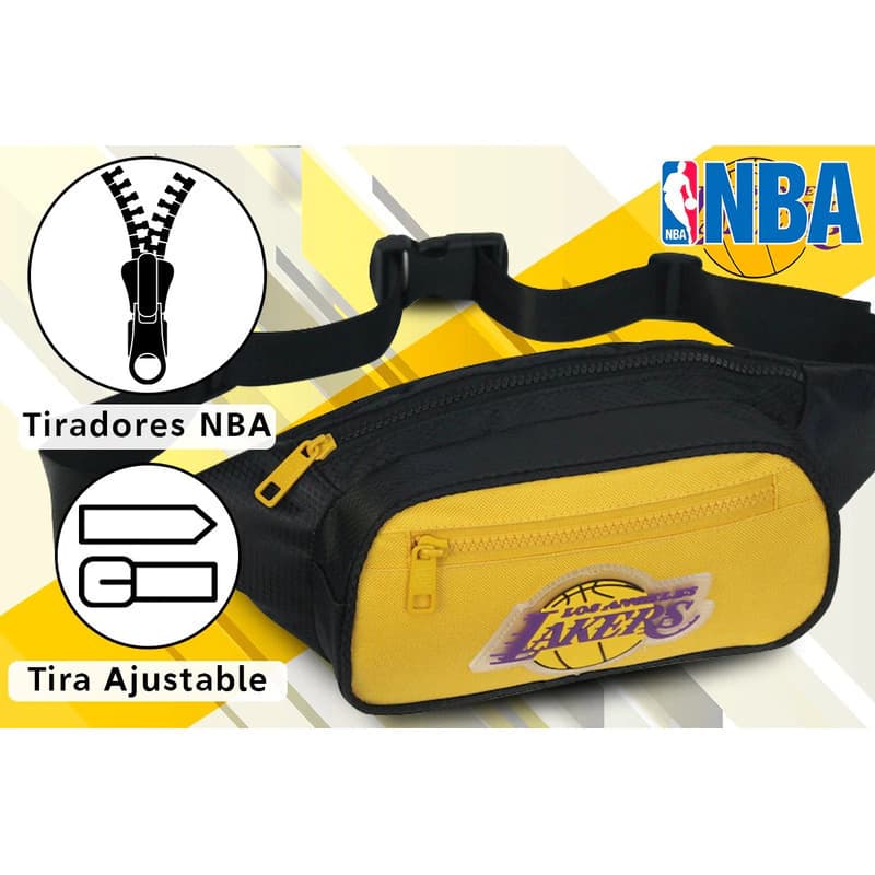 Riñonera NBA Original Unisex Doble Bolsillo Cruzada o Cintura