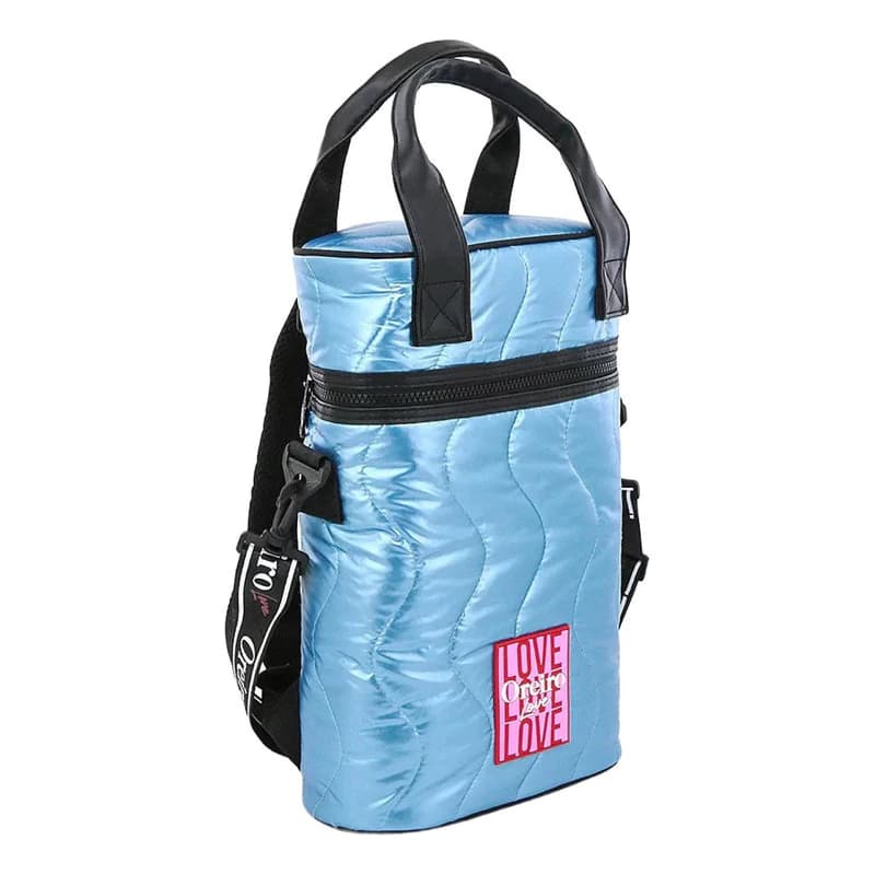 Mochila Matera Oreiro Love acolchada con correa cruzada - Poliéster — Negro 18469