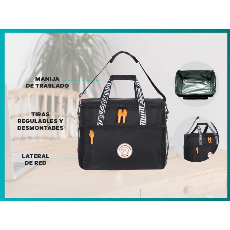 Conservadora Térmica Bolso Térmico 17lt Tamaño Grande Morral — Azul