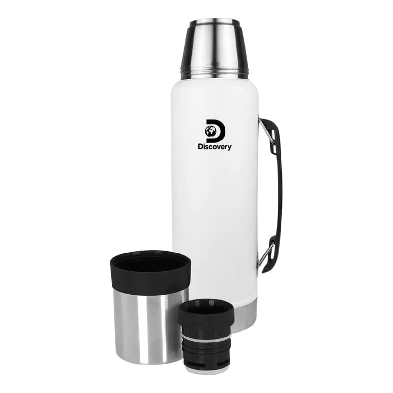 Termo Matero Discovery Adventure Acero Inoxidable 1.3 L – Calor por Horas — Blanco