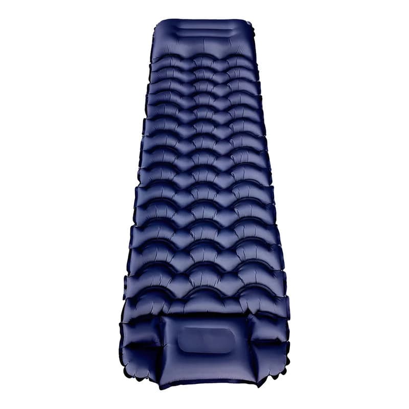 Colchón Inflable 1 Plaza Discovery 50D TPU con Bomba de Pie y Almohada — Azul 17898