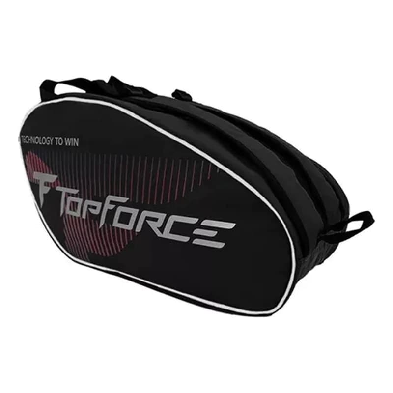 Bolso Paletero Top Force para Padel y Tenis | 2 Raquetas | Negro