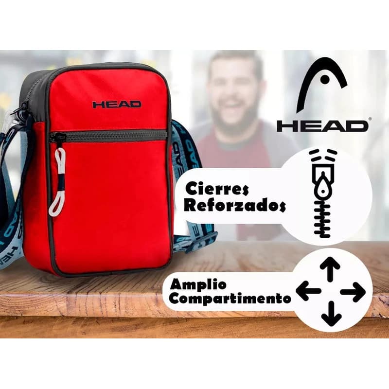 Morral Bandolera Deportiva Head Hombre Mujer Bolsillo Correa