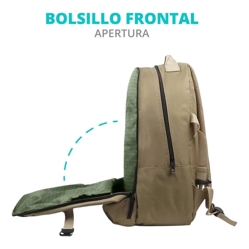 Mochila Urbana Porta Notebook 15.6" Alpine Skate 20 L - Nylon Premium — Beige