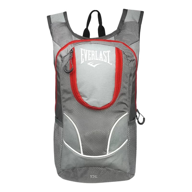 Mochila Running Everlast 12L ultraliviana con salida hidratación trekking — Gris / Liso