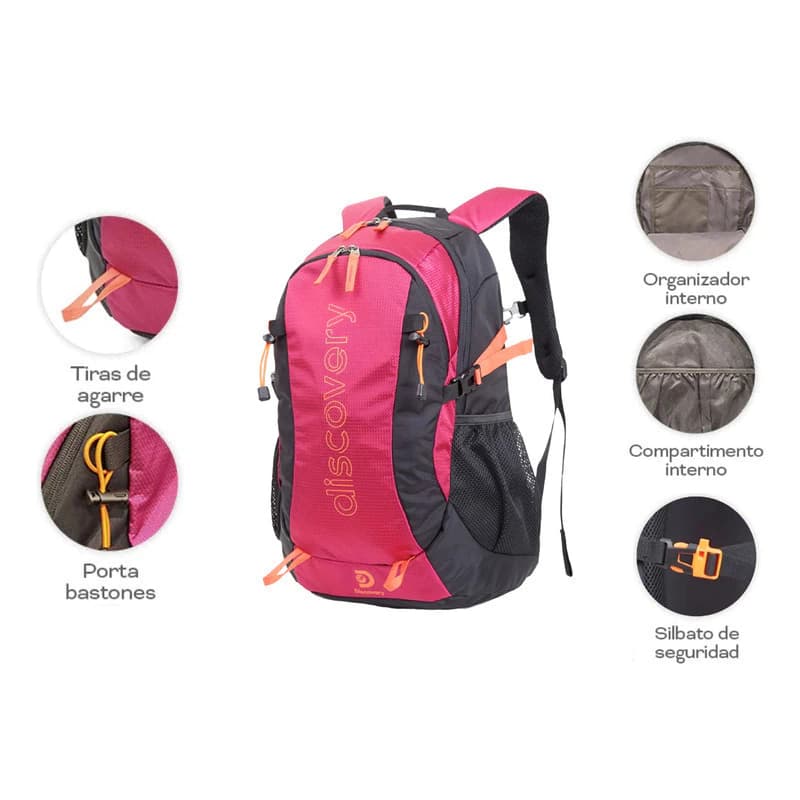Mochila Discovery Urbana Camping 35L Portanotebook 15,6" Unisex