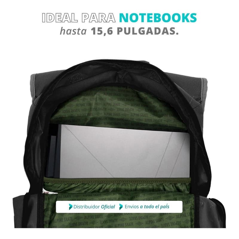 Mochila Urbana Porta Notebook 15.6" Alpine Skate 20 L - Nylon Premium — Beige