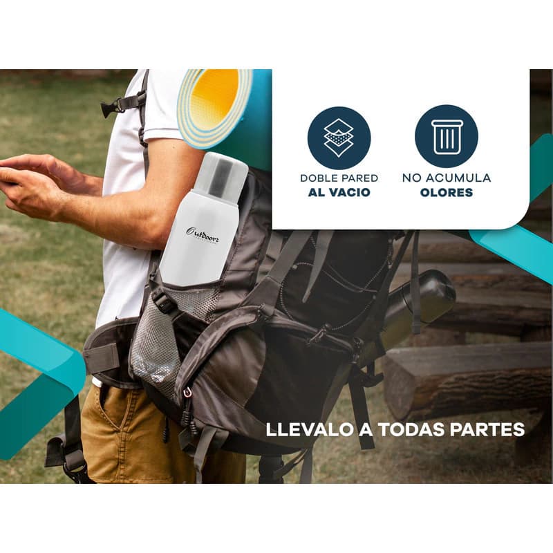 Kit Matero Outdoors Termo 1 L + Mate Mug + Bombilla Acero Inoxidable