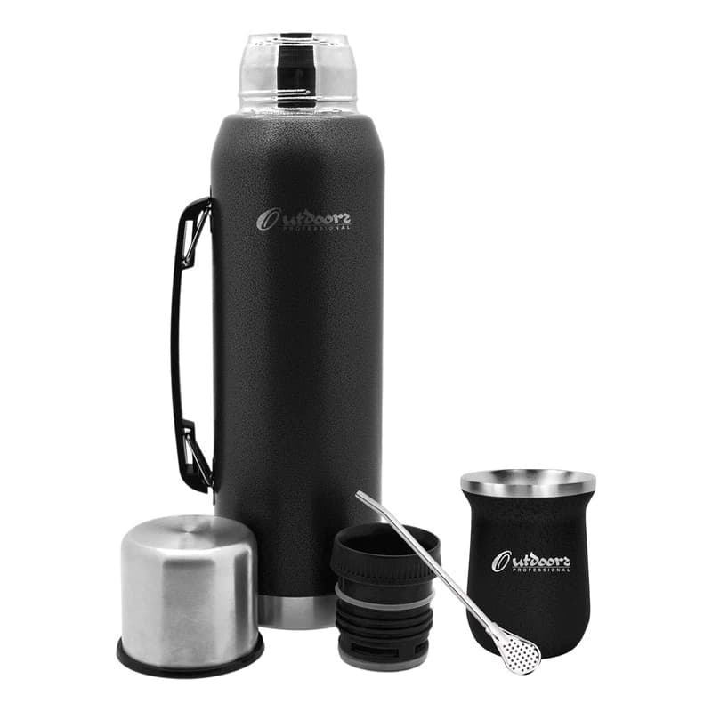 Kit Matero Outdoors Termo 1 L + Mate Mug + Bombilla Acero Inoxidable