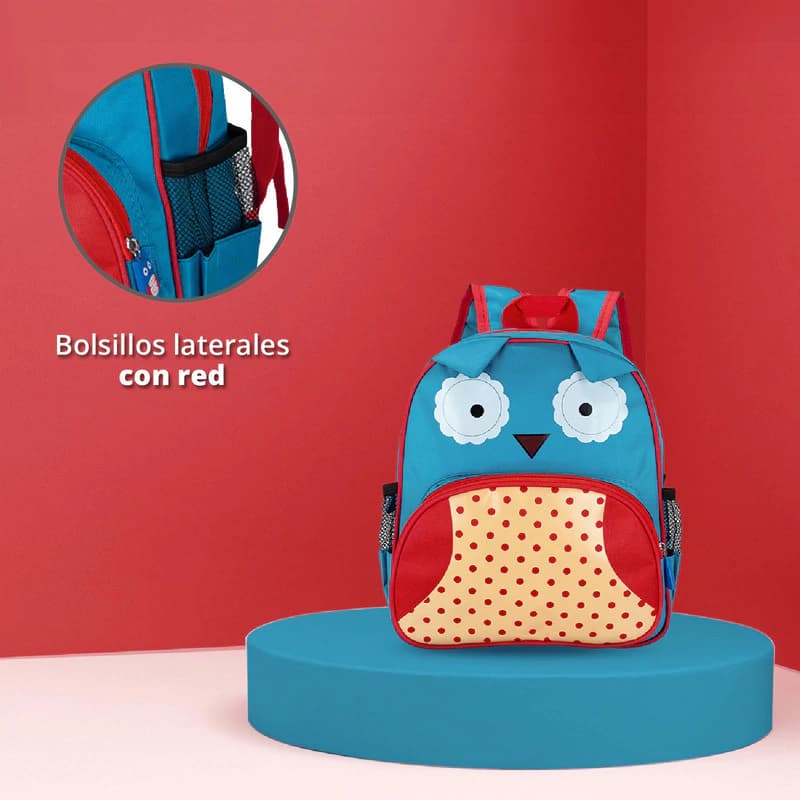 Mochila Jardín Diseño Animales con Orejitas Kiburi - Preescolar Nena Nene — Rosa y azul 3112 / Mariposa