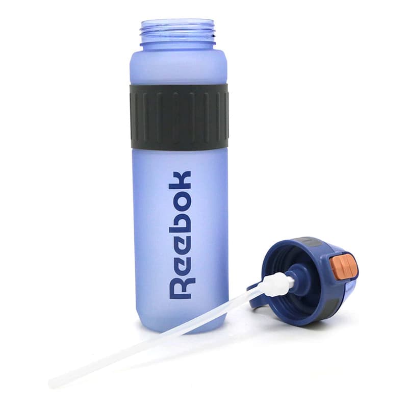 Botella Reebok 1L con pulsador y asa – libre de BPA, antigoteo, violeta y negro