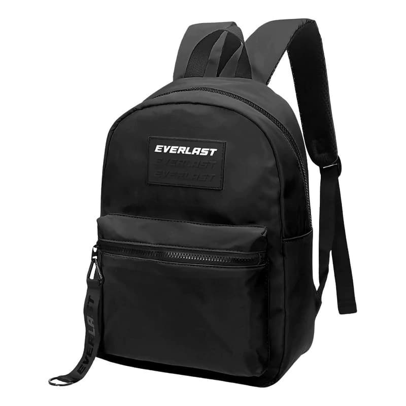 Mochila Urbana Everlast 12L con Separador y Llavero | Nylon Resistente — Negro 22167 / Liso