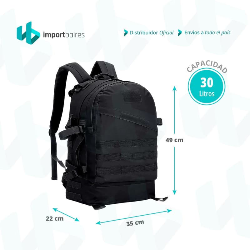 Mochila Táctica Forest 30L Sistema MOLLE – Trekking y Camping — Marrón claro 14862