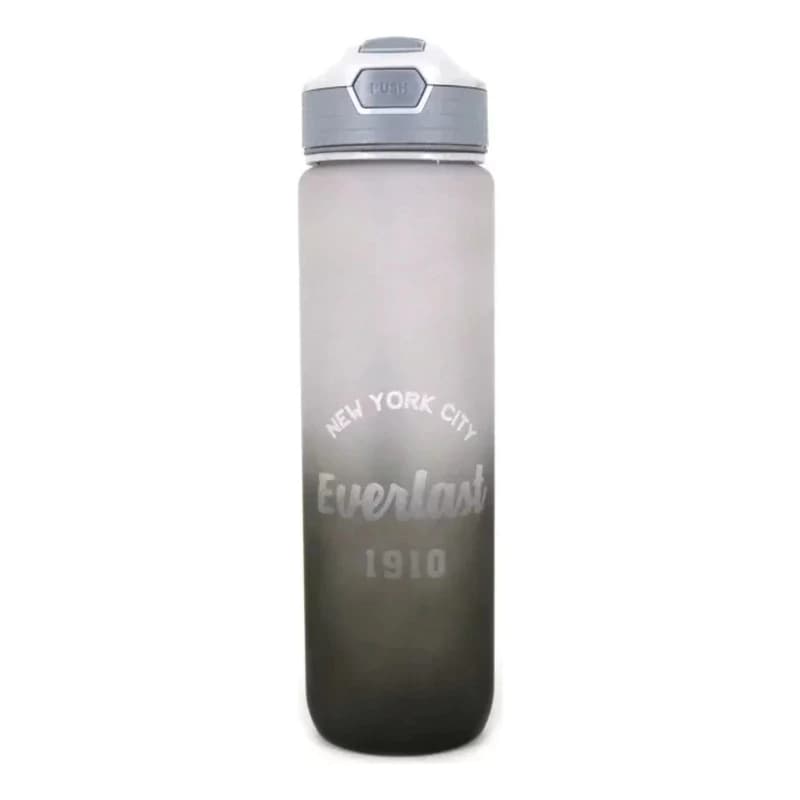 Botella Deportiva Everlast 1 Litro Antigoteo Libre de BPA - Negro/Gris