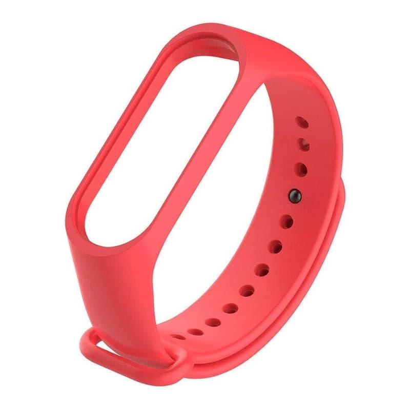 Correa de Silicona Mi Band 3 y 4 — Repuesto Flexible y Colorido — Rojo