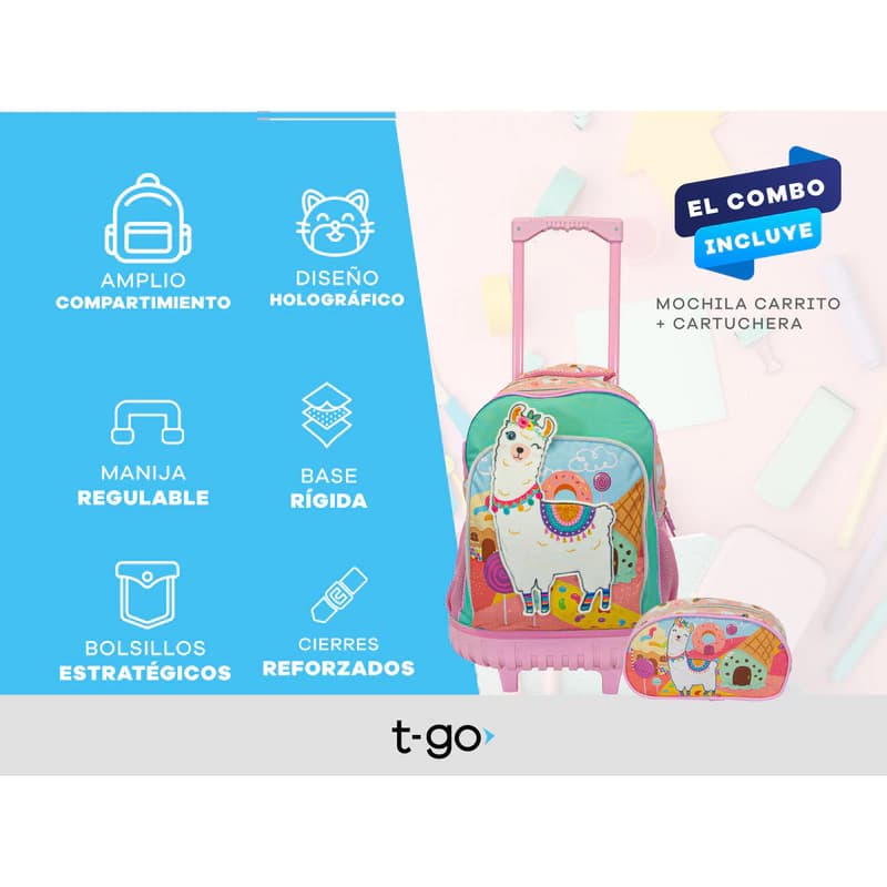 Kit Escolar | Mochila + Cartuchera + Funda