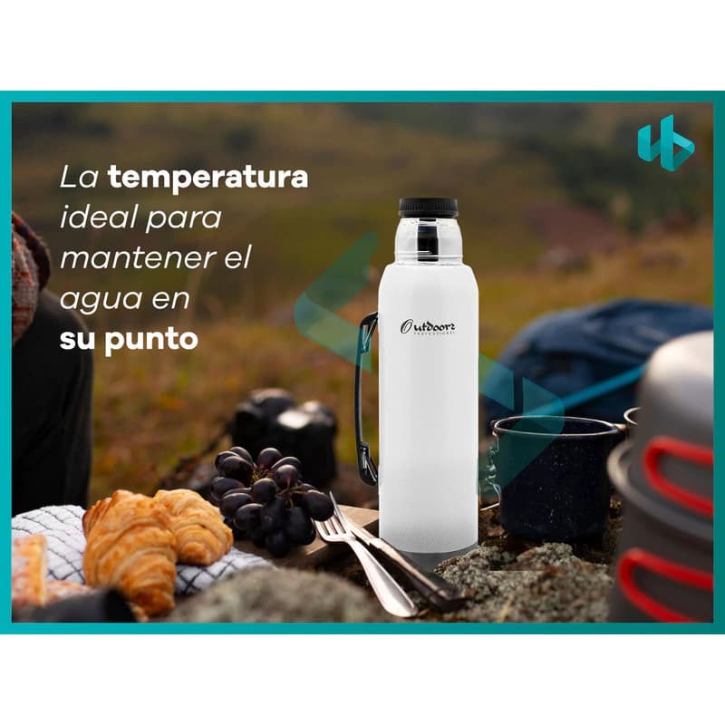 Kit Matero Outdoors Termo 1 L + Mate Mug + Bombilla Acero Inoxidable