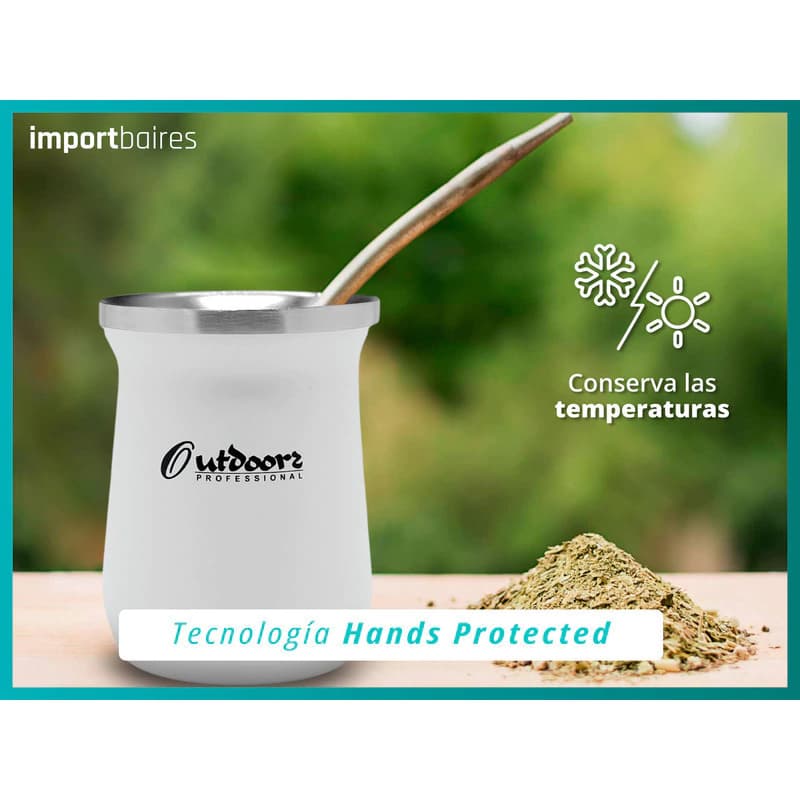 Kit Matero Outdoors Termo 1 L + Mate Mug + Bombilla Acero Inoxidable