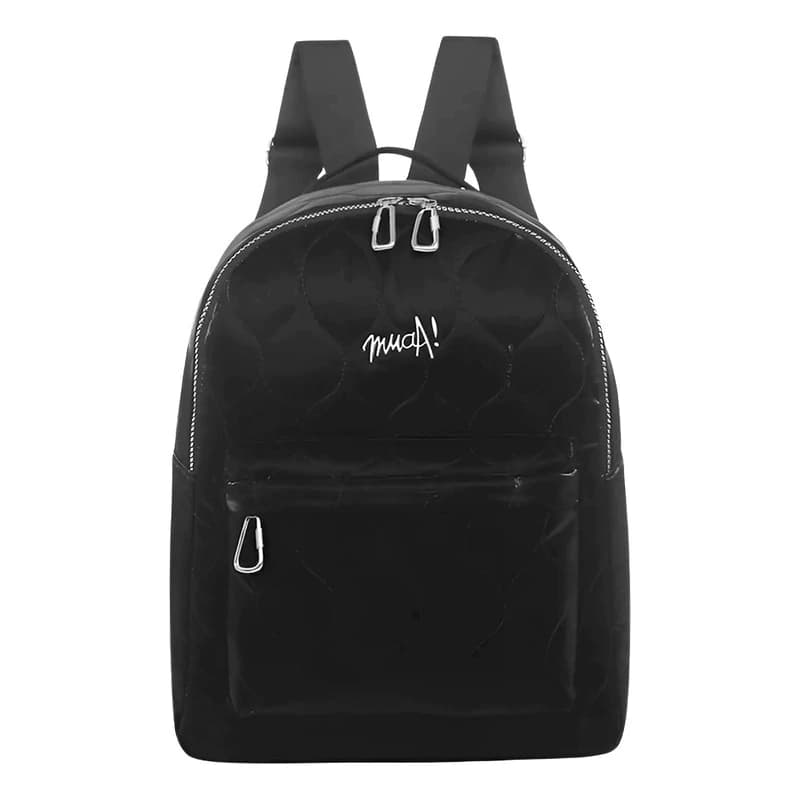 Mochila Urbana Puffer Muaa Acolchada Porta Tablet 10" 12L Modelo 16388 — Negro 16388 / Liso