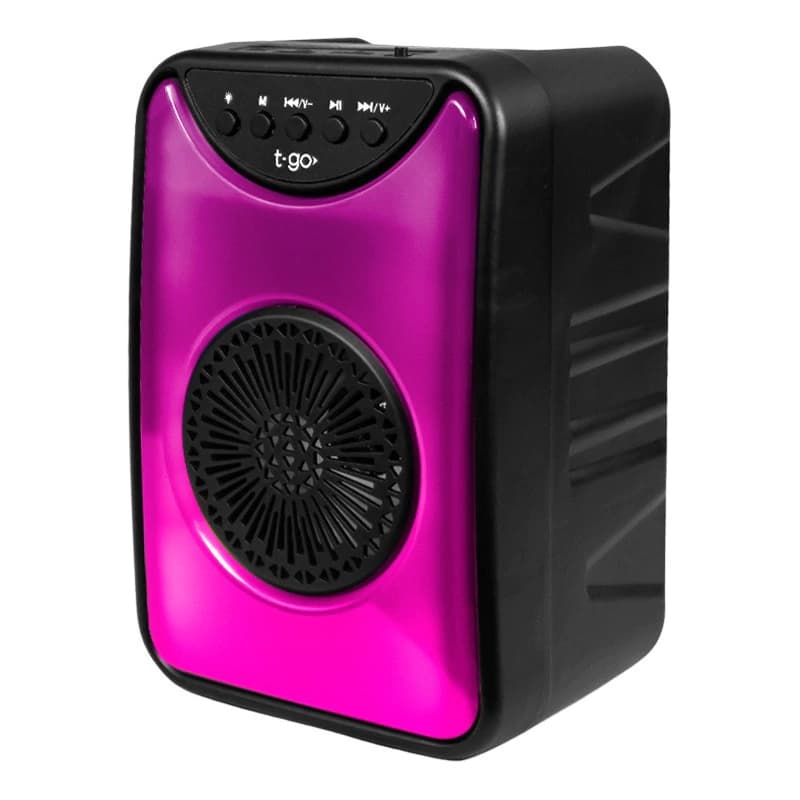 Parlante Bluetooth T-Go Berlín con Luces RGB y Radio FM — Portátil 4"
