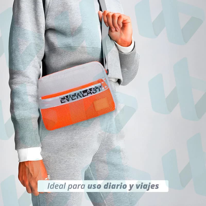 Morral Bandolera Everlast 16207 | Bolso Cruzado Deportivo Naranja