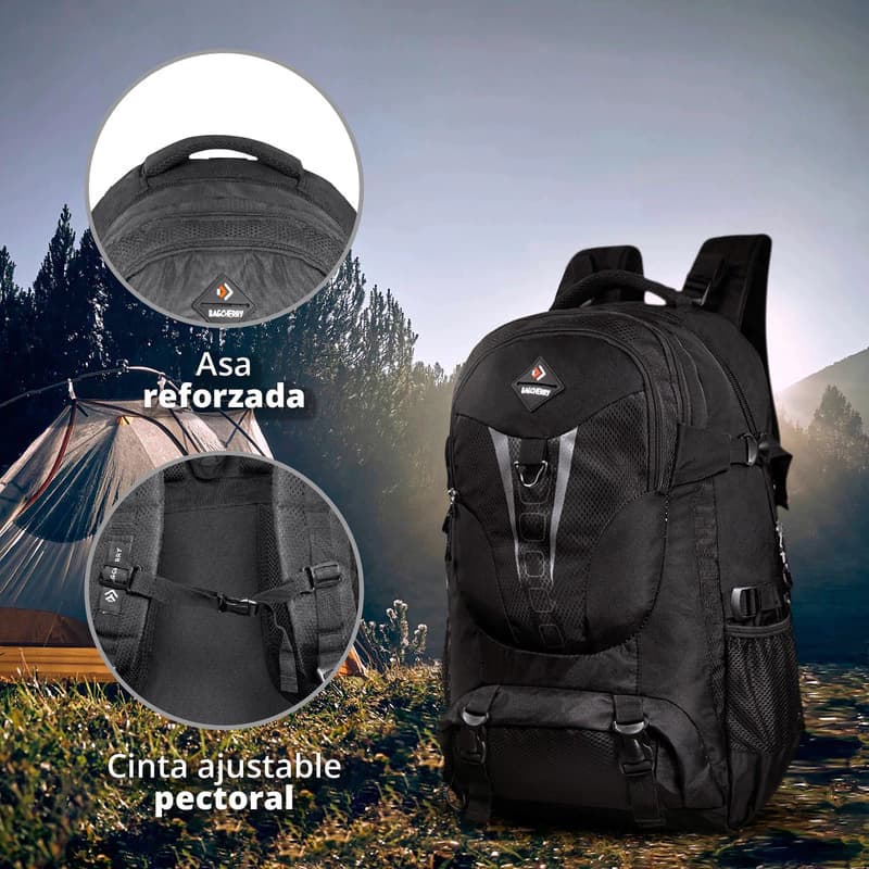 Mochila Camping Bagcherry Grande 50 L - Viaje, Montaña y Aventura